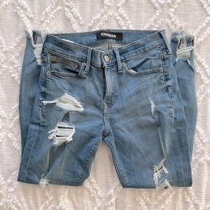 Express Distressed Ankle Jegging